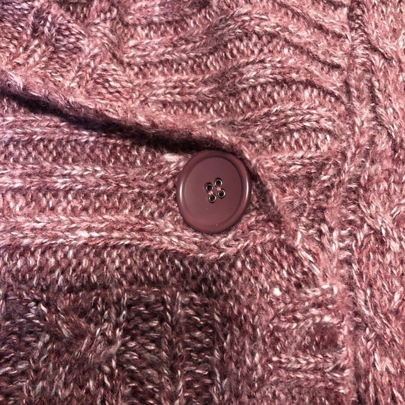 Sonoma Marron Knit Sweater Short Sleeve Cardigan Size Mp - Picture 9 of 9
